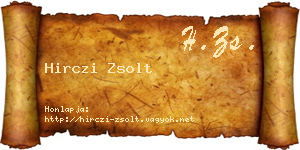 Hirczi Zsolt névjegykártya