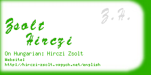 zsolt hirczi business card